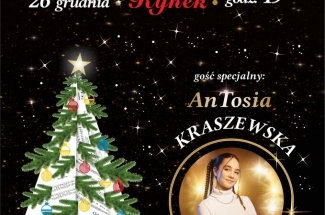 Plakat zapraszajcy na Skoczowskie Kolędowanie na Rynku