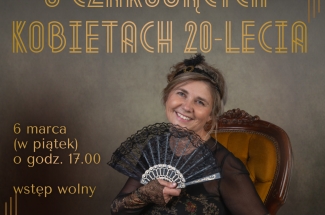 plakat zapraszający na wydarzenie. Na nim ukazana postać Pani Joanny Jurgały Jureczki